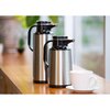 Service Ideas Coffee at a Touch Carafe, Glass Vacuum Insulated, 1 Liter, Brushed HPS191